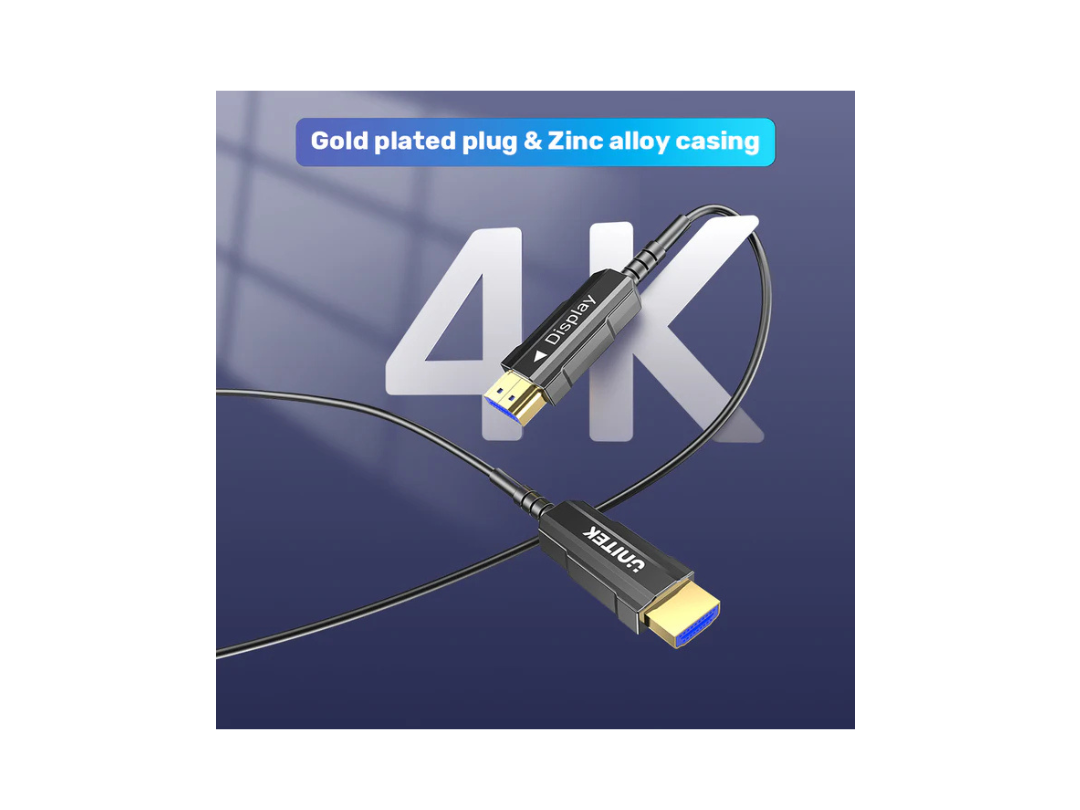 Unitek 15M 4K HDMI 2.0 Fiber Optic Cable - 60Hz, High-Speed, HDR Unitek 15M 4K HDMI 2.0 Fiber Optic Cable - 60Hz, High-Speed, HDR